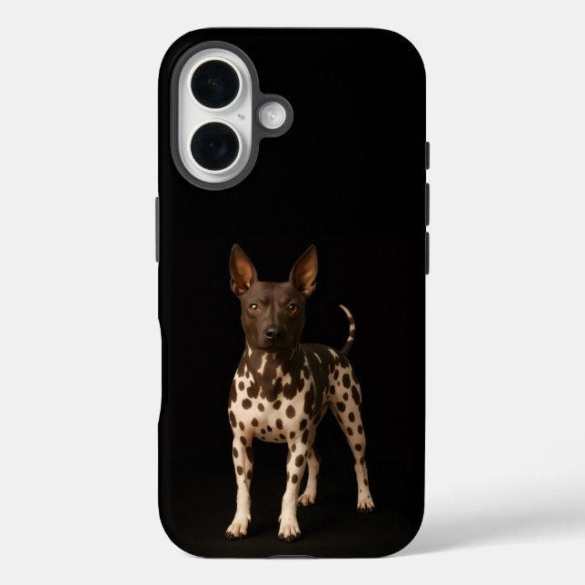 Black 4 Luxe iPhone 16 Mate, Hairless Terrier Dog Hülle (Rückseite)