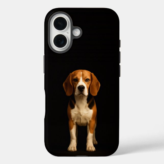 Black 4 Luxe iPhone 16 Mate, Kind Beagle iPhone 16 Hülle (Rückseite)