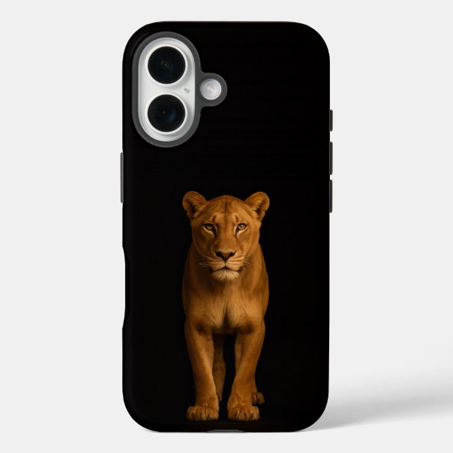 Black 4 Luxe iPhone 16 Mate, Noble Lioness Hülle (Rückseite)