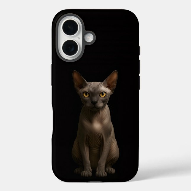 Black 4 Luxe iPhone 16 Mate, Sphynx Cat Hülle (Rückseite)