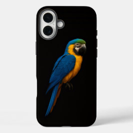 Black 4 Luxe iPhone 16 Plus, Blue Yellow Macaw iPhone 16 Plus Hülle