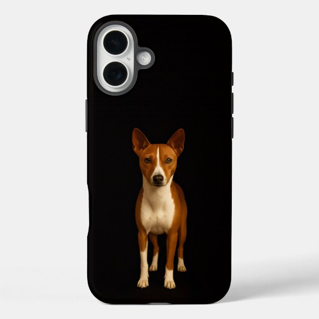 Black 4 Luxe iPhone 16 Plus, Classy Basenji Dog iPhone 16 Plus Hülle (Rückseite)