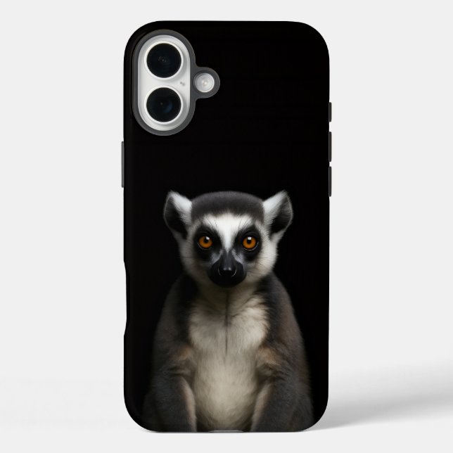 Black 4 Luxe iPhone 16 Plus, Gentle Lemur iPhone 16 Plus Hülle (Rückseite)