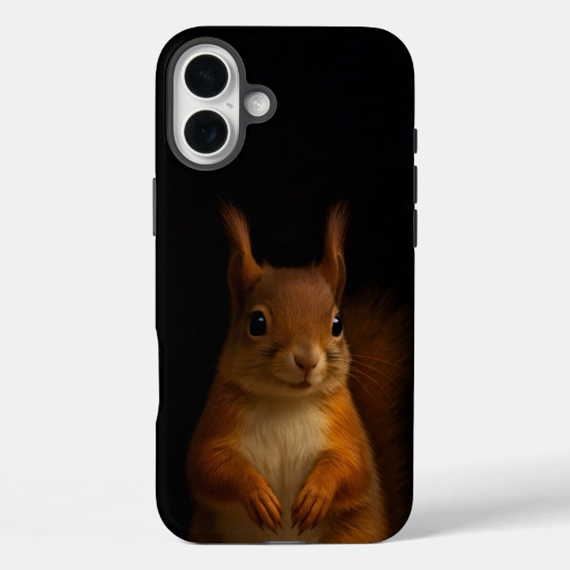 Black 4 Luxe iPhone 16 Plus Mate, Red Squirrel iPhone 16 Plus Hülle (Rückseite)