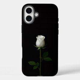 Black 4 Luxe iPhone 16 Plus, Pure White Rose iPhone 16 Plus Hülle