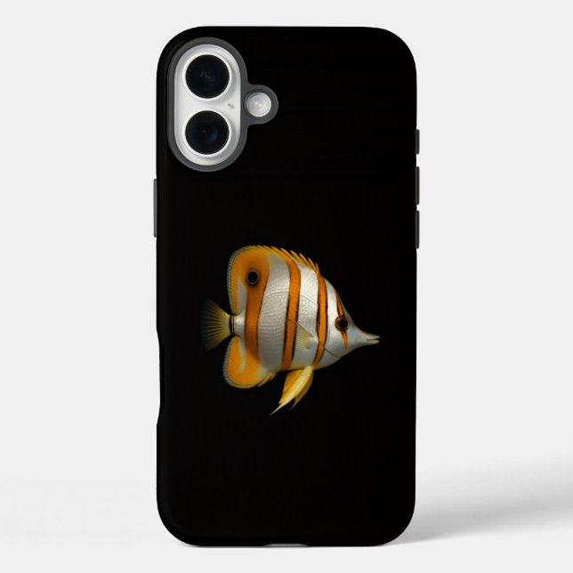 Black 4 Luxe iPhone 16 Plus, Reef Butterflyfish iPhone 16 Plus Hülle (Rückseite)