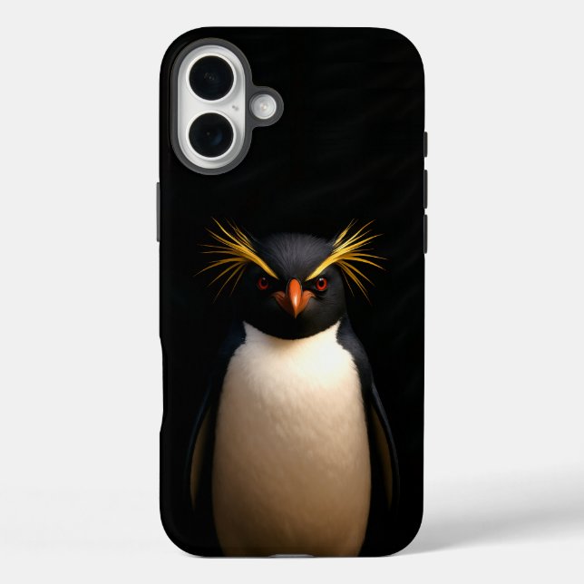 Black 4 Luxe iPhone 16 Plus, Rockhopper Penguin Plus Hülle (Rückseite)