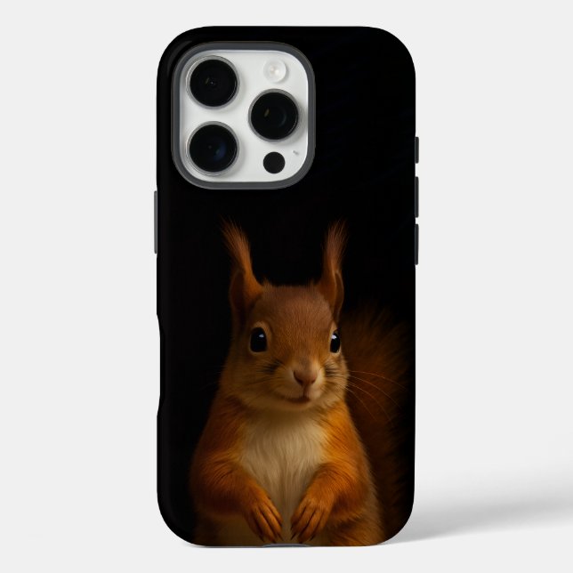 Black 4 Luxe iPhone 16 Pro Case-Mate, Red Squirrel Hülle (Rückseite)