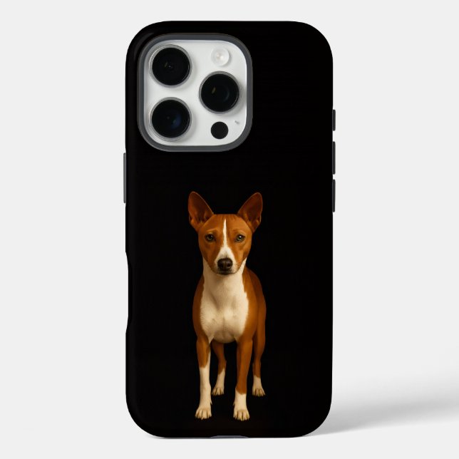 Black 4 Luxe iPhone 16 Pro, Classy Basenji Dog iPhone 16 Pro Hülle (Rückseite)