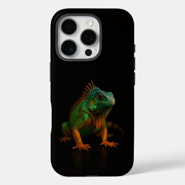Black 4 Luxe iPhone 16 Pro, Green Iguana Pro Hülle (Rückseite)