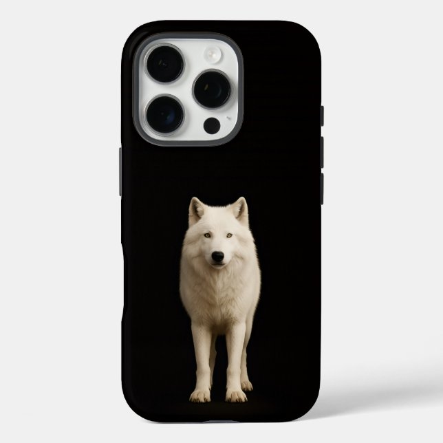 Black 4 Luxe iPhone 16 Pro, Ivory Arctic Wolf iPhone 16 Pro Hülle (Rückseite)