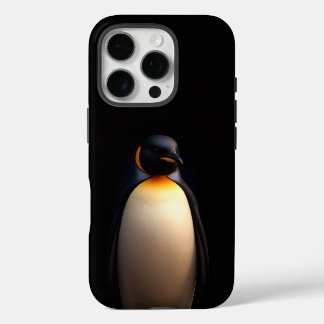 Black 4 Luxe iPhone 16 Pro, Kaiser Pinguin Pro Hülle (Rückseite)