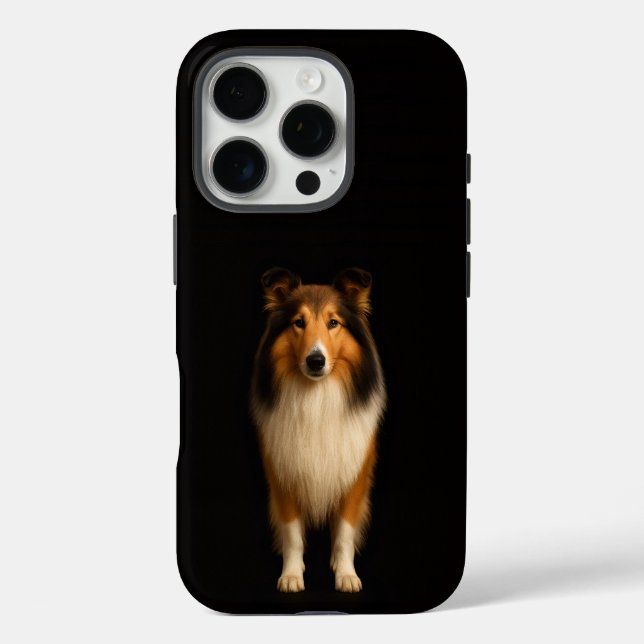 Black 4 Luxe iPhone 16 Pro, Loyal Collie Dog Pro Hülle (Rückseite)