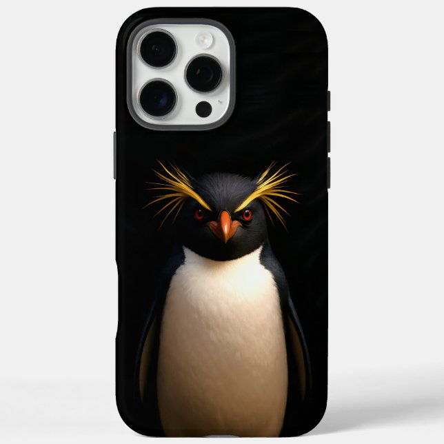 Black 4 Luxe iPhone 16 Pro Max, Rockhopper Penguin Max Hülle (Rückseite)