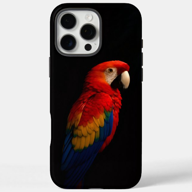 Black 4 Luxe iPhone 16 Pro Max, Scarlet Parrot Max Hülle (Rückseite)
