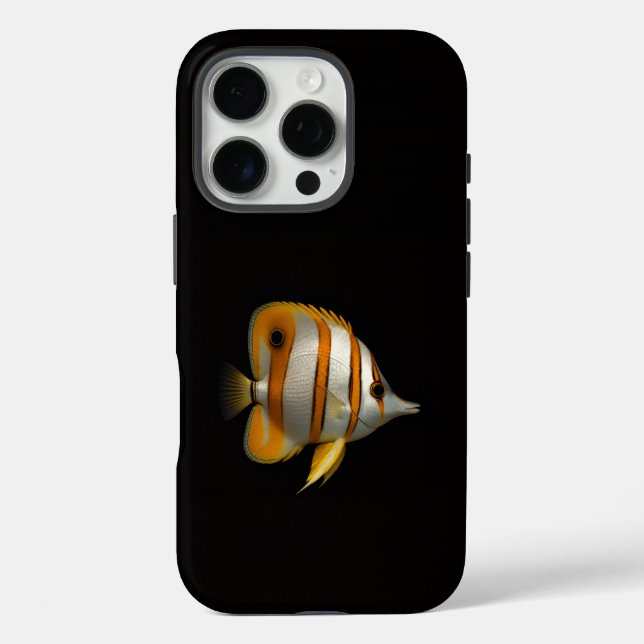 Black 4 Luxe iPhone 16 Pro, Reef Butterflyfish Pro Hülle (Rückseite)