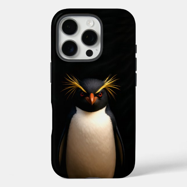 Black 4 Luxe iPhone 16 Pro, Rockhopper Penguin Pro Hülle (Rückseite)