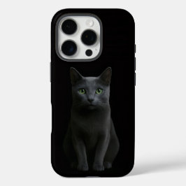 Black 4 Luxe iPhone 16 Pro, Russian Blue Cat iPhone 16 Pro Hülle