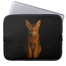 Black 4 Luxe Laptop Sleeve, Abyssinian Beauty