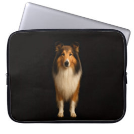 Black 4 Luxe Laptop Sleeve, Loyal Collie Dog Laptopschutzhülle