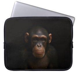 Black 4 Luxe Laptop Sleeve, Serene Chimpanzee Laptopschutzhülle
