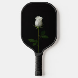 Black 4 Luxe Pickleball Paddle, Pure White Rose Pickleball Schläger