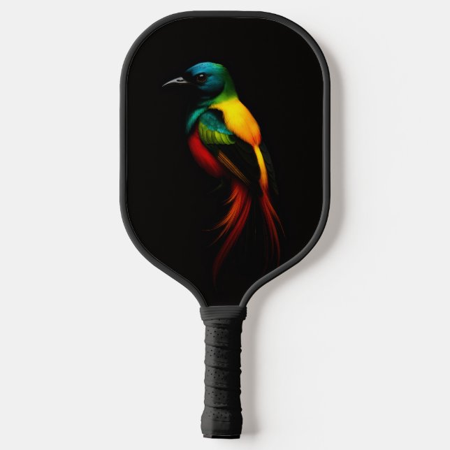 Black 4 Luxe Pickleball Paddle, Rainbow Bird Schläger (Rückseite)