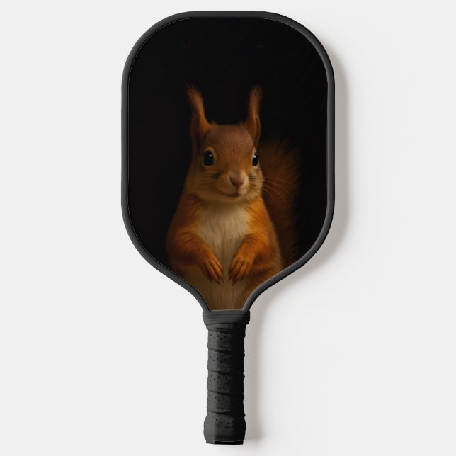 Black 4 Luxe Pickleball Paddle, Red Squirrel Pickleball Schläger (Rückseite)