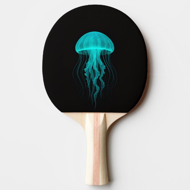 Black 4 Luxe ping pong paddle, Green Jellyfish Tischtennis Schläger (Rückseite)