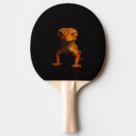 Black 4 Luxe ping pong paddle, Leopard Gecko Tischtennis Schläger