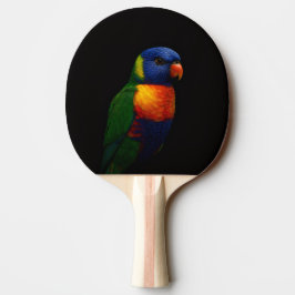 Black 4 Luxe ping pong paddle, Lorikeet Parrot Tischtennis Schläger