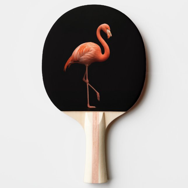 Black 4 Luxe Pingpong Paddle, Pink Flamingo Tischtennis Schläger (Rückseite)