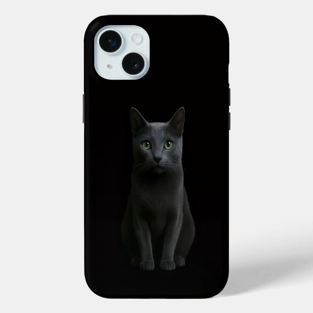 Black 4 Luxe, Russian Blue Cat Case-Mate iPhone Hülle (Rückseite)