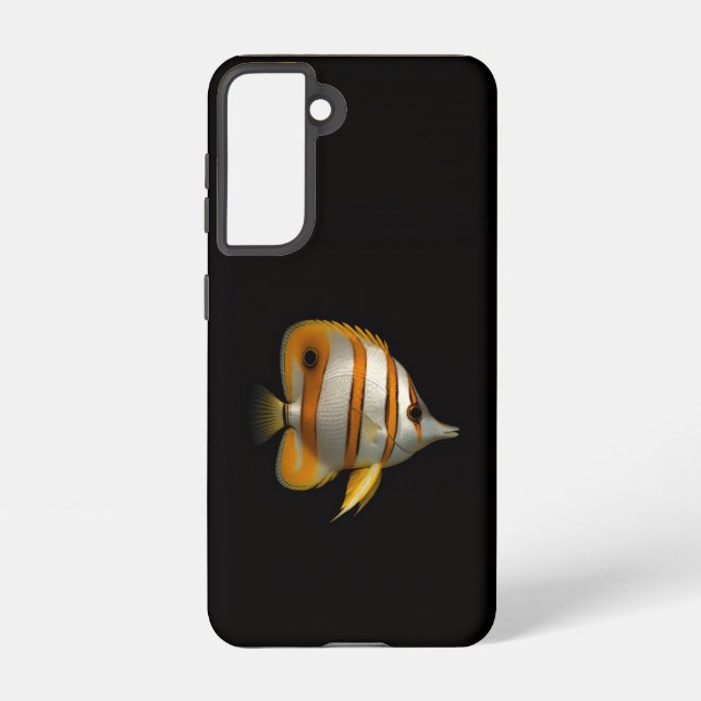 Black 4 Luxe Samsung Galaxy S21, Butterflyfish Samsung Galaxy Hülle (Rückseite)