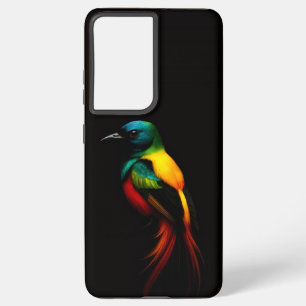 Black 4 Luxe Samsung Galaxy S21 Plus, Rainbow Bird Hülle