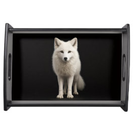 Black 4 Luxe serving tray, Ivory Arctic Fox Serviertablett