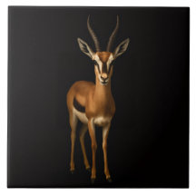 Black 4 Luxe Tile with Elegant Gazella