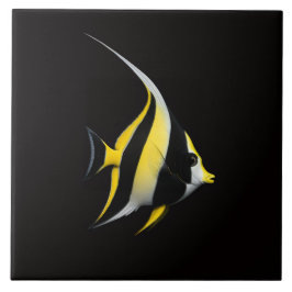 Black 4 Luxe Tile with Moorish Idol Fliese