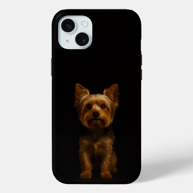 Black 4 Luxe, Yorkshire Terrier iPhone 15 Plus Case-Mate iPhone Hülle (Rückseite)