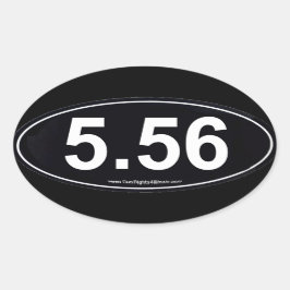Black 5.56 Marathon Type Oval Aufkleber