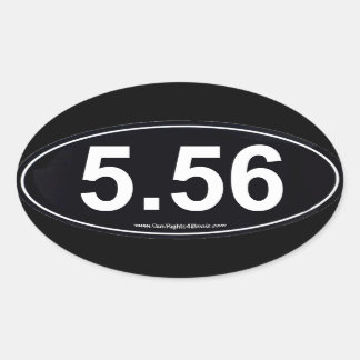 Black 5.56 Marathon Type Oval Aufkleber