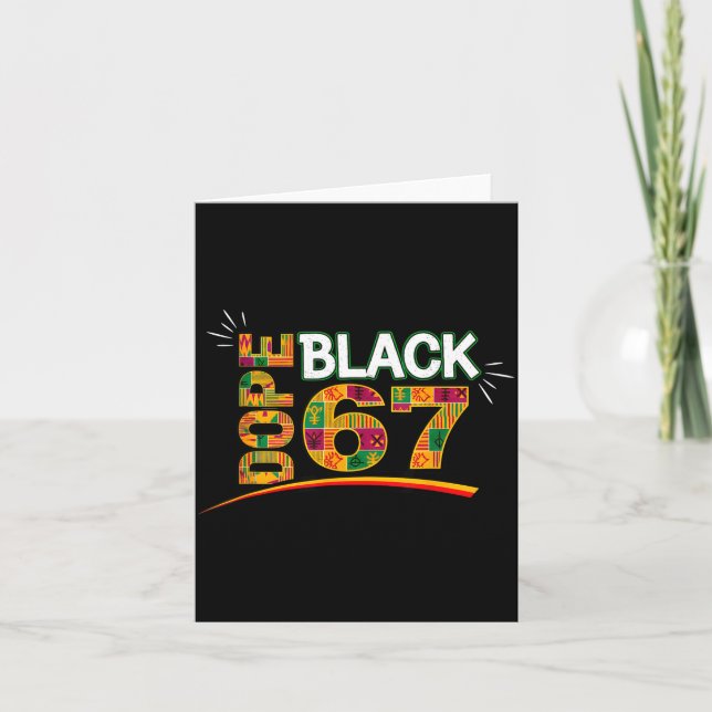 Black 67 Black History Month Six Seven Meme  Karte (Vorderseite)