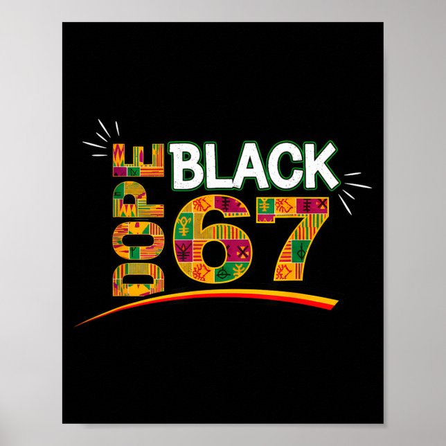 Black 67 Black History Month Six Seven Meme  Poster (Vorne)
