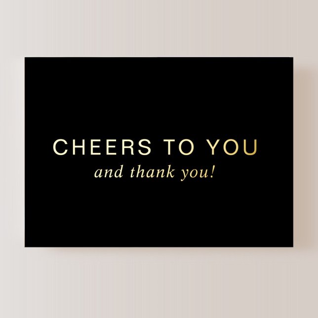 Black 70th Birthday Gold Foil Thank You Card Folieneinladung (Von Creator hochgeladen)