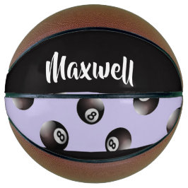 Black 8 ball pattern basketball