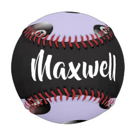 Black 8 Pattern Baseball