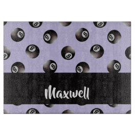 Black 8 Pattern Schneidebrett