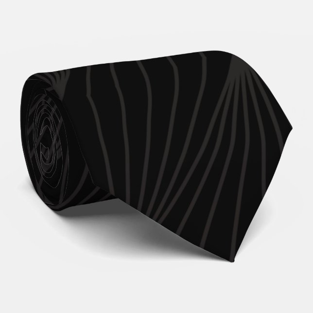 Black Abstrakt Classic Krawatte (Gerollt)