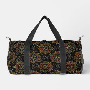 Black Abstrakt Mandala Design Duffel Bag Duffle Bag