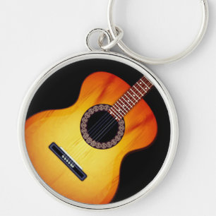 Black Acoustic Gitarre Schlüsselkette Schlüsselanhänger